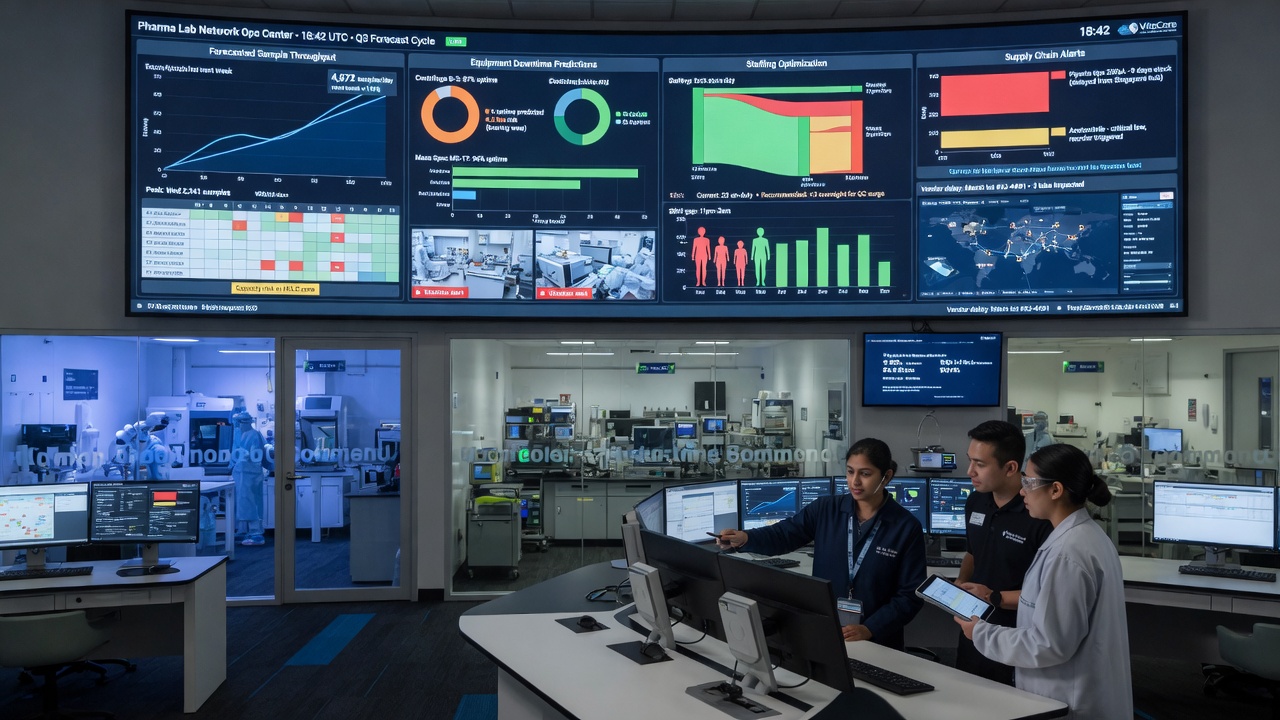 Digital twin laboratory simulation dashboard